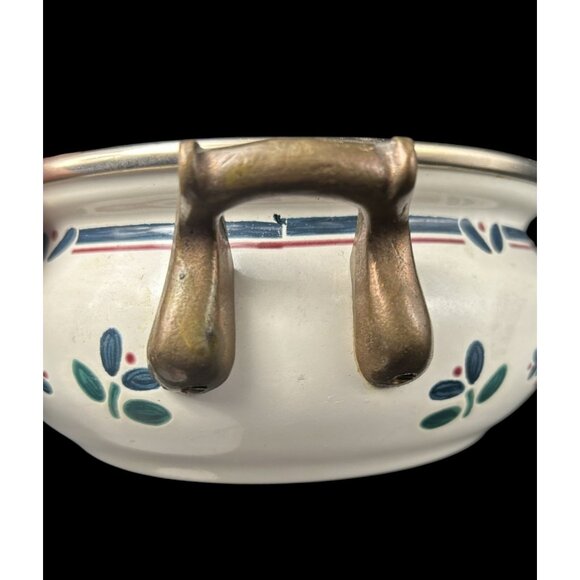 VTG GERMAN ENAMEL COOKWARE CASSEROLE ASTA HERVORRAGENDE KOCHEIGENSCHAFTEN & LID - Picture 6 of 10